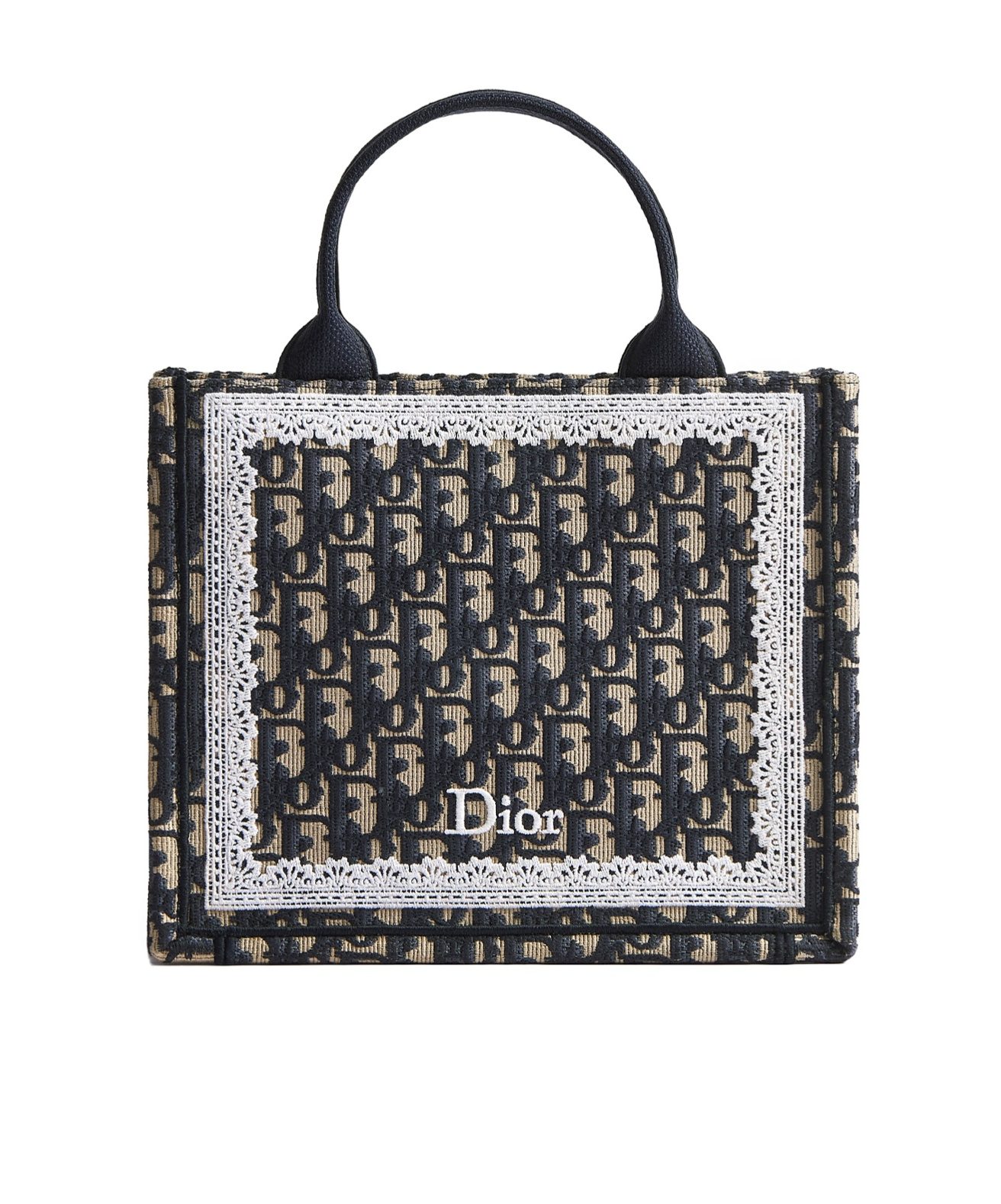 Dior Small  Book Tote With Strap In Blue