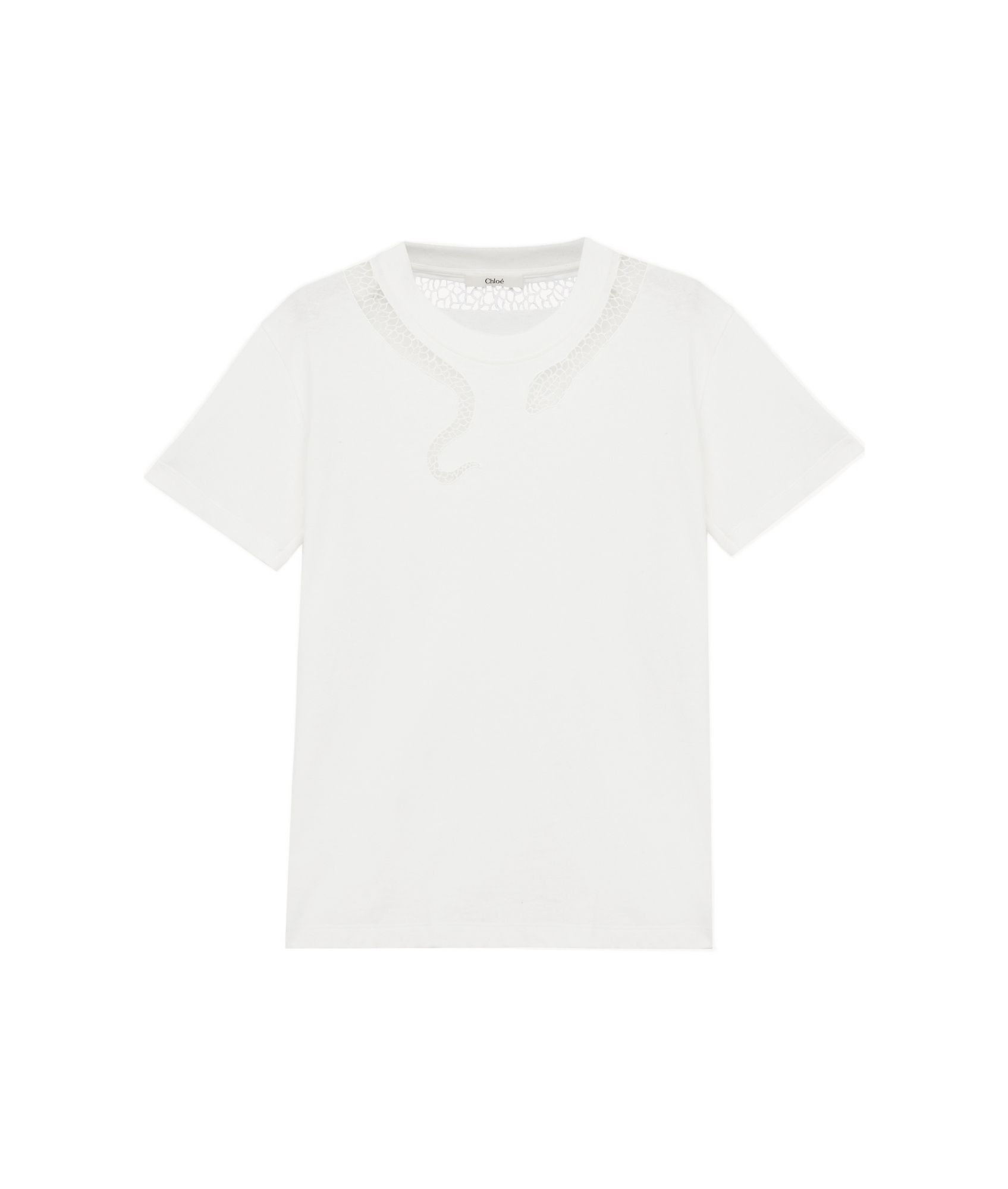 Chloé Plain Lace T-shirt In White