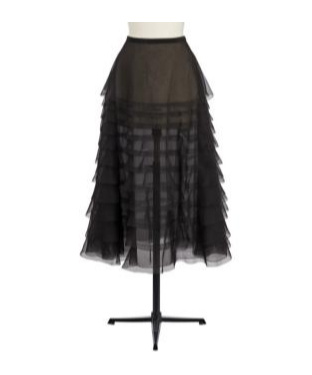 Dior Silk Organza Skirt In Black