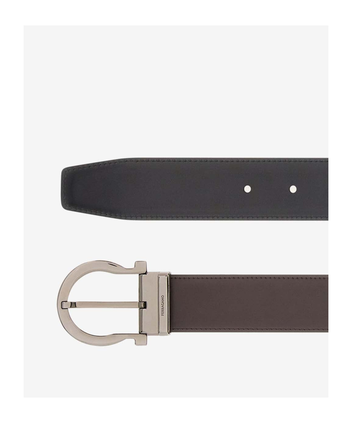 Ferragamo Double-sided Belt In Brown