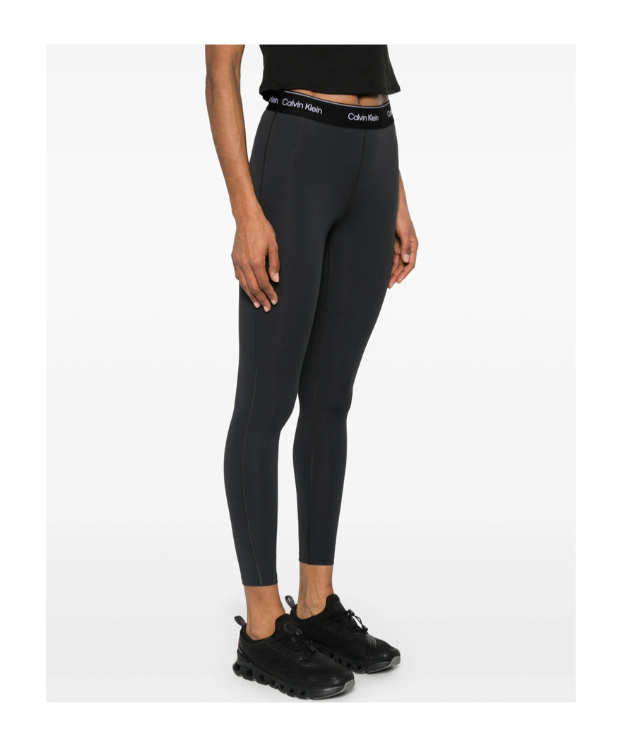 CALVIN KLEIN LOGO-WAISTBAND PERFORMANCE LEGGINGS