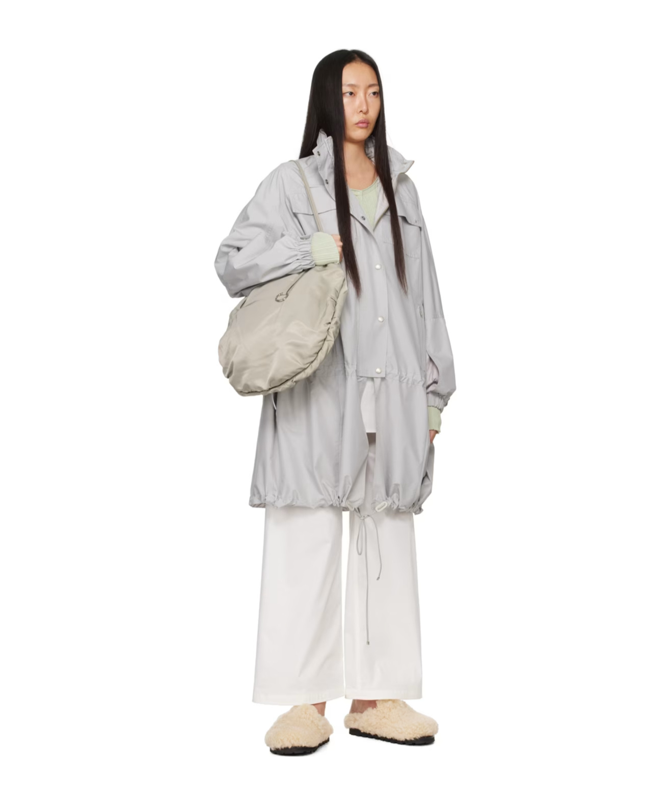 Low Classic Utility Long-sleeved Windbreaker In White