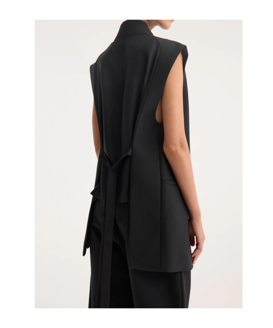 Rohe Lace-up Vest In Black