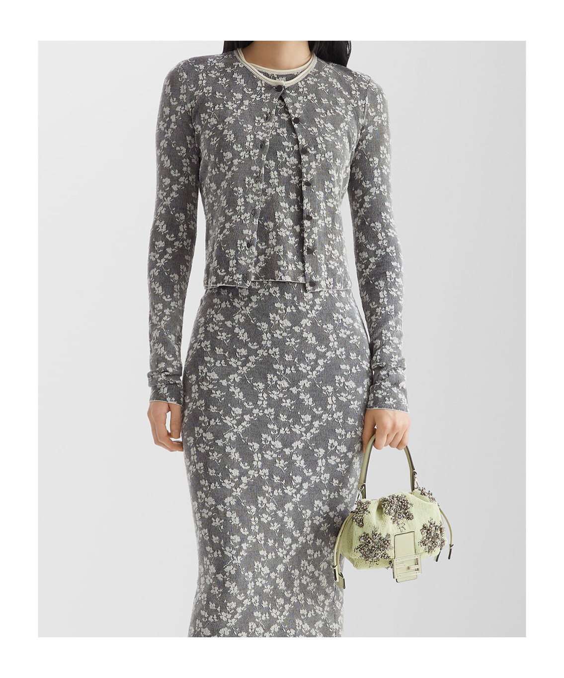 Fendi Black Viscose Jacquard Cardigan In Black