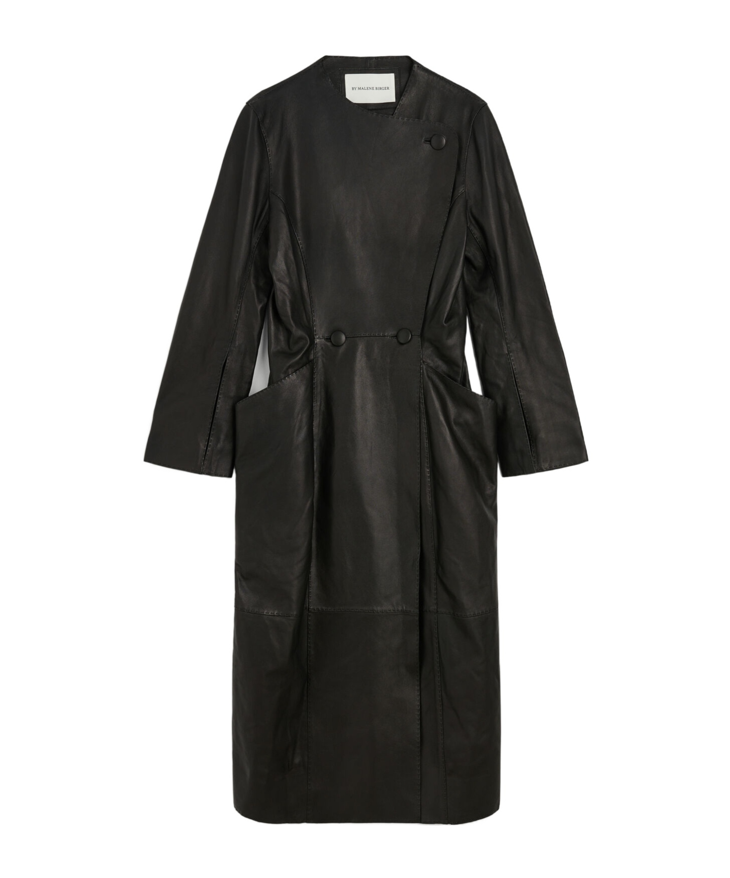 By Malene Birger Sirrena Leather Coat In Black