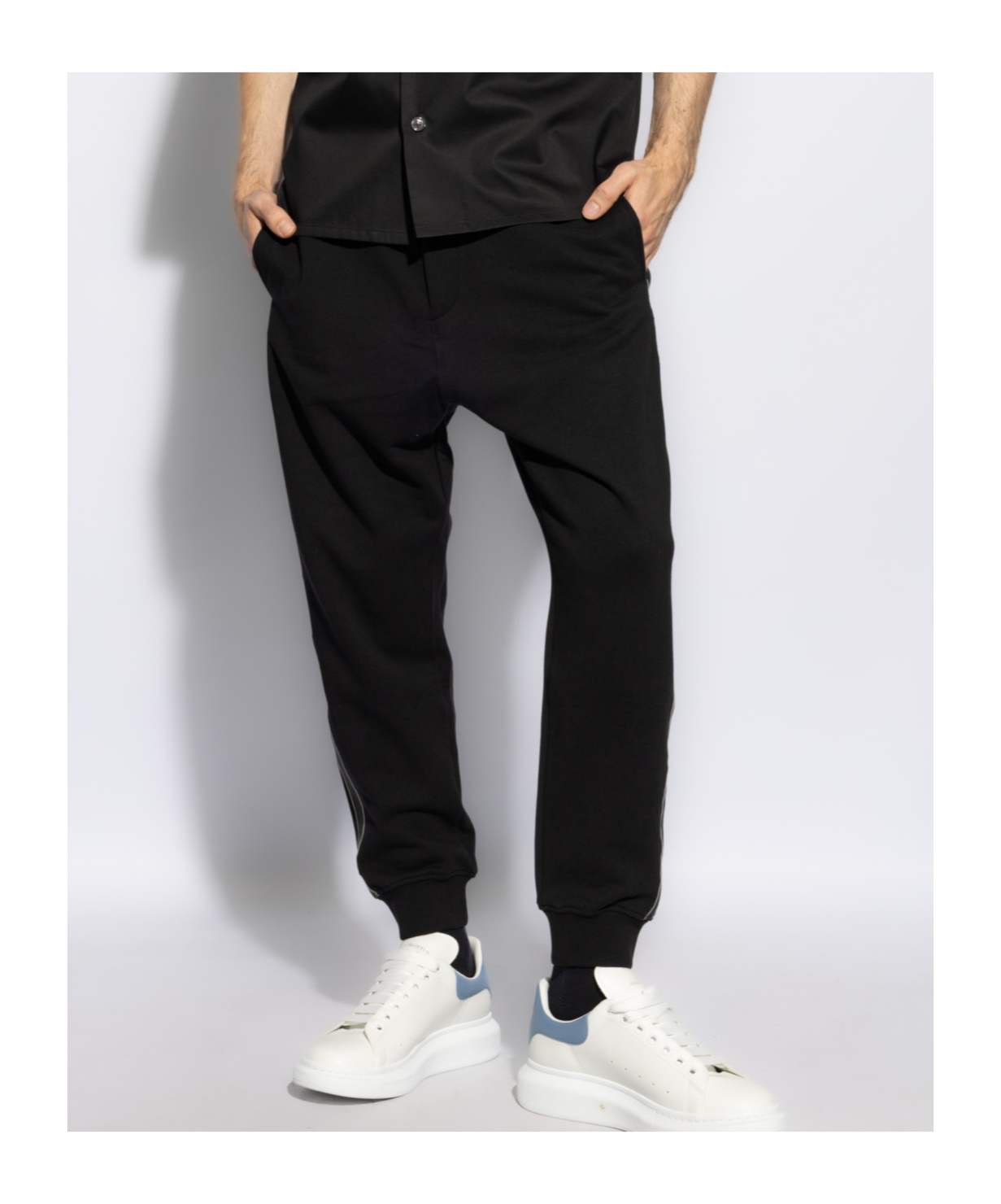 ALEXANDER MCQUEEN LOGO-STRIPE TAPERED TRACK PANTS