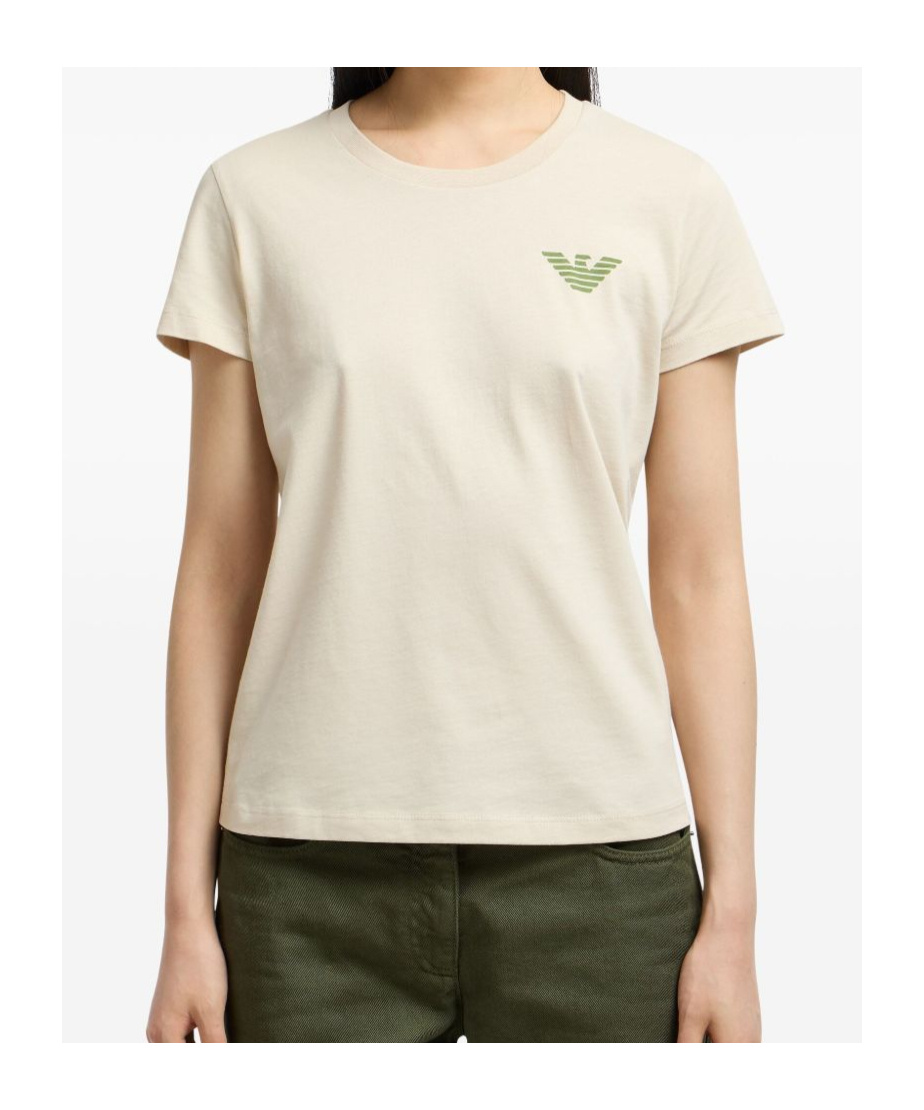 Emporio Armani New York Capsule Collection Oversized Printed Jersey T-shirt In White
