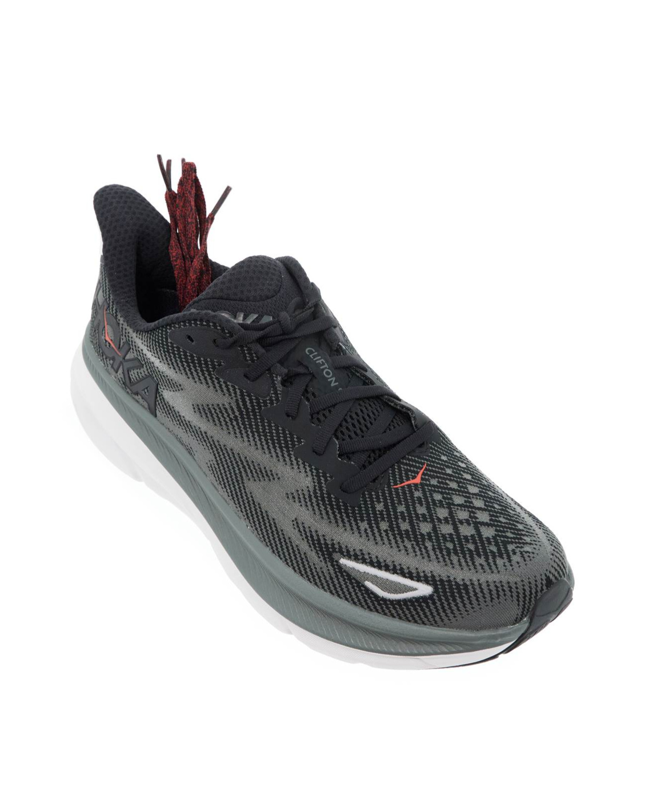 Hoka Clifton 9 Knitted Sneakers In Black