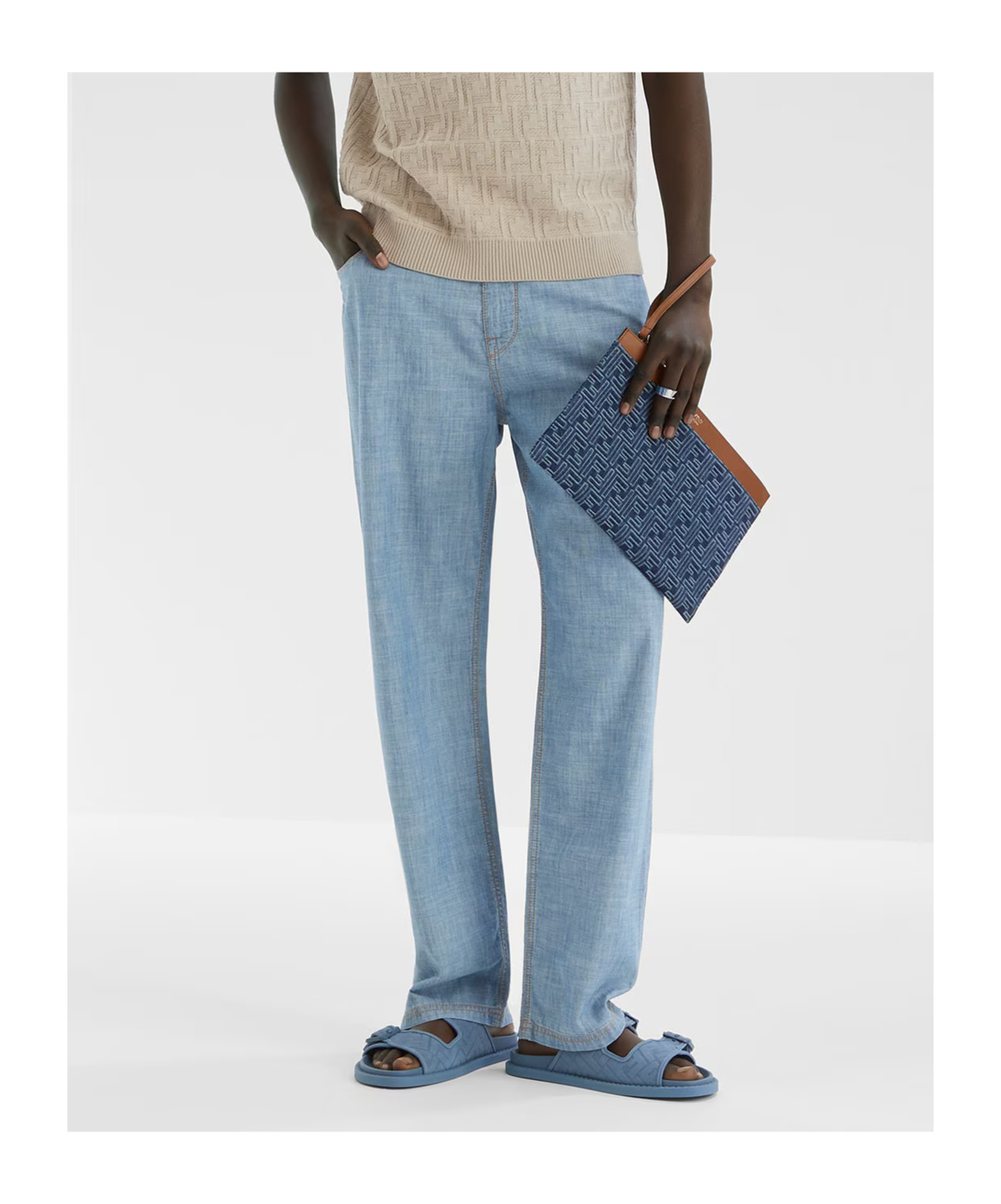Fendi Men High Waist Jeans
