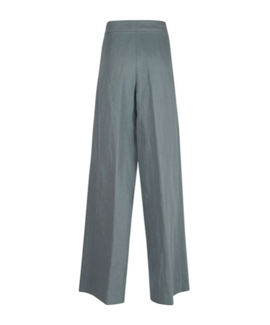 Shop Dries Van Noten Pleated Straight-leg Trousers In Gray