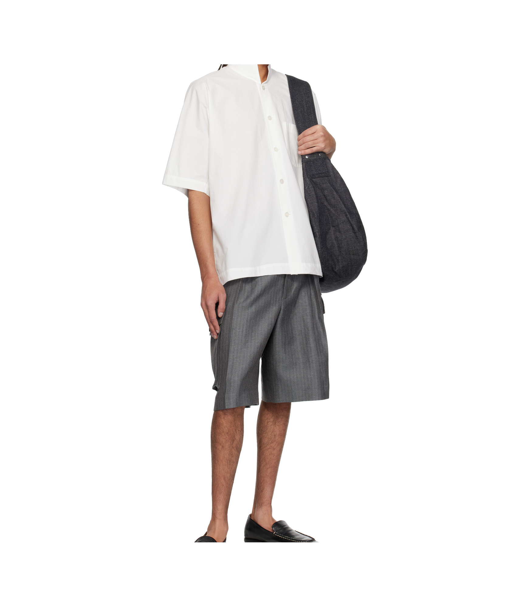 Issey Miyake White Streamline Shirt In White