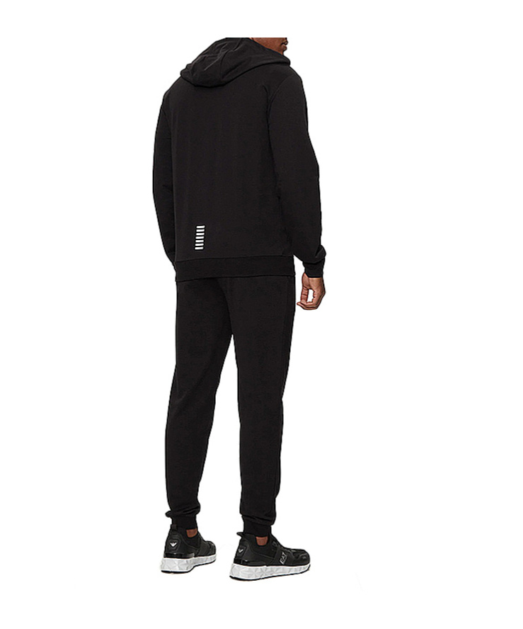 Ea7 Zip-up Tracksuit Set In Black