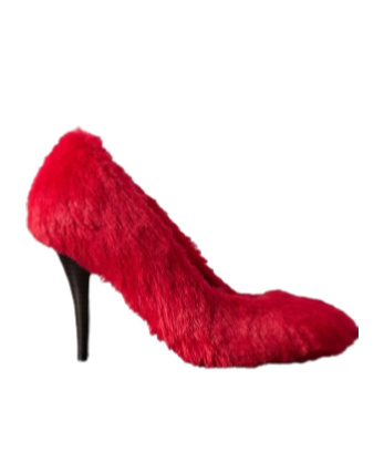 Stella Mccartney Ryder 95mm Faux-fur Pumps In Red
