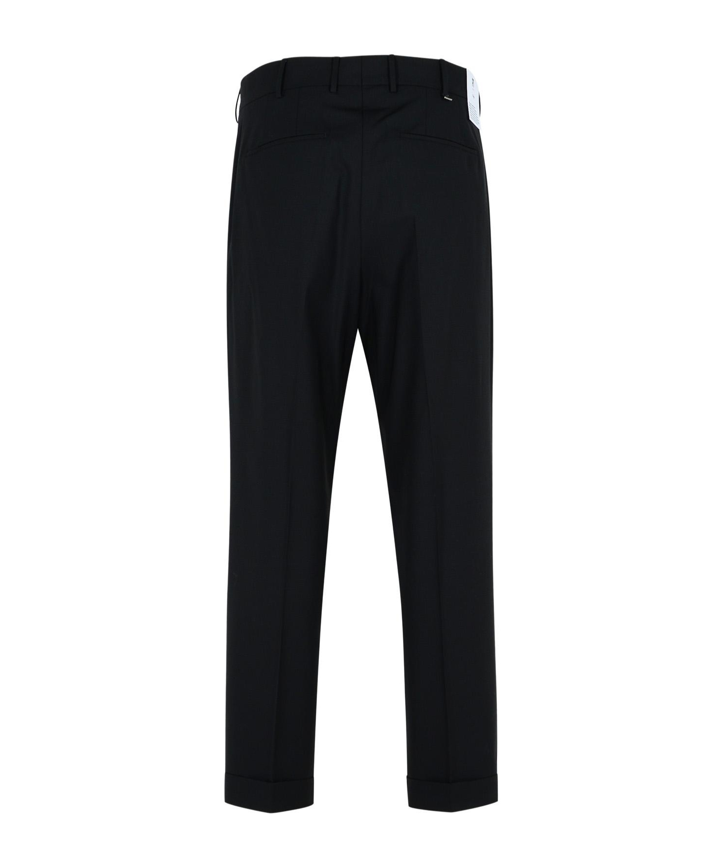 Pt01 Cotton-blend Tailored Trousers In Black