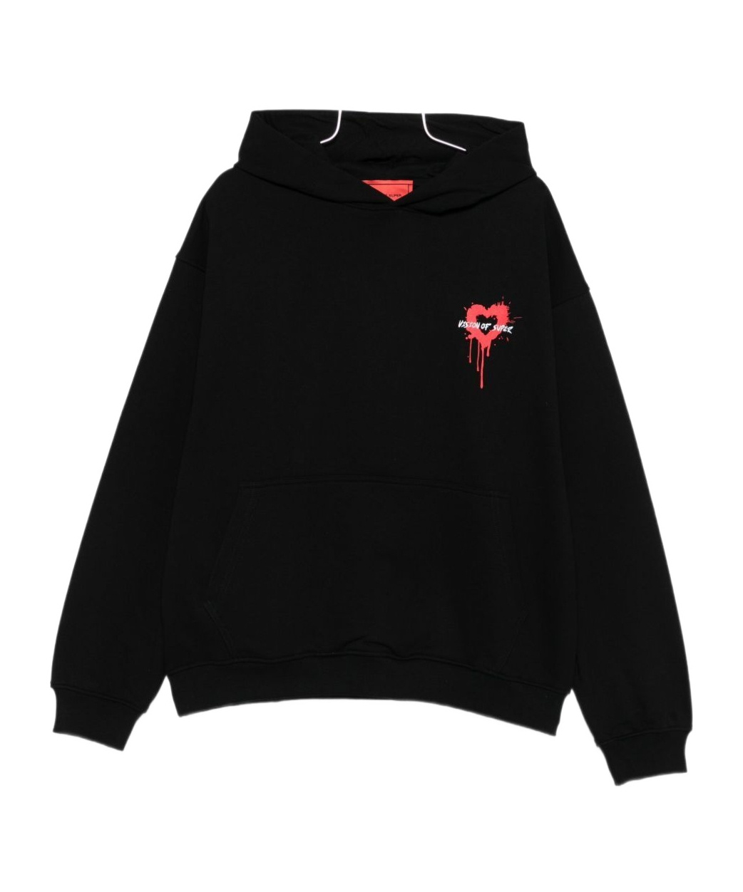 Vision Of Super Black Hoodie With Puff Print On In Black