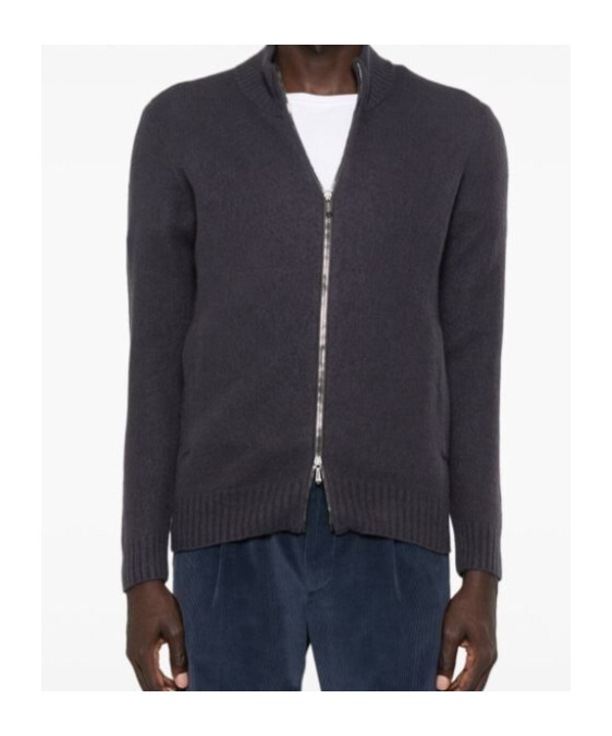 Drumohr Zip Cardigan In Black