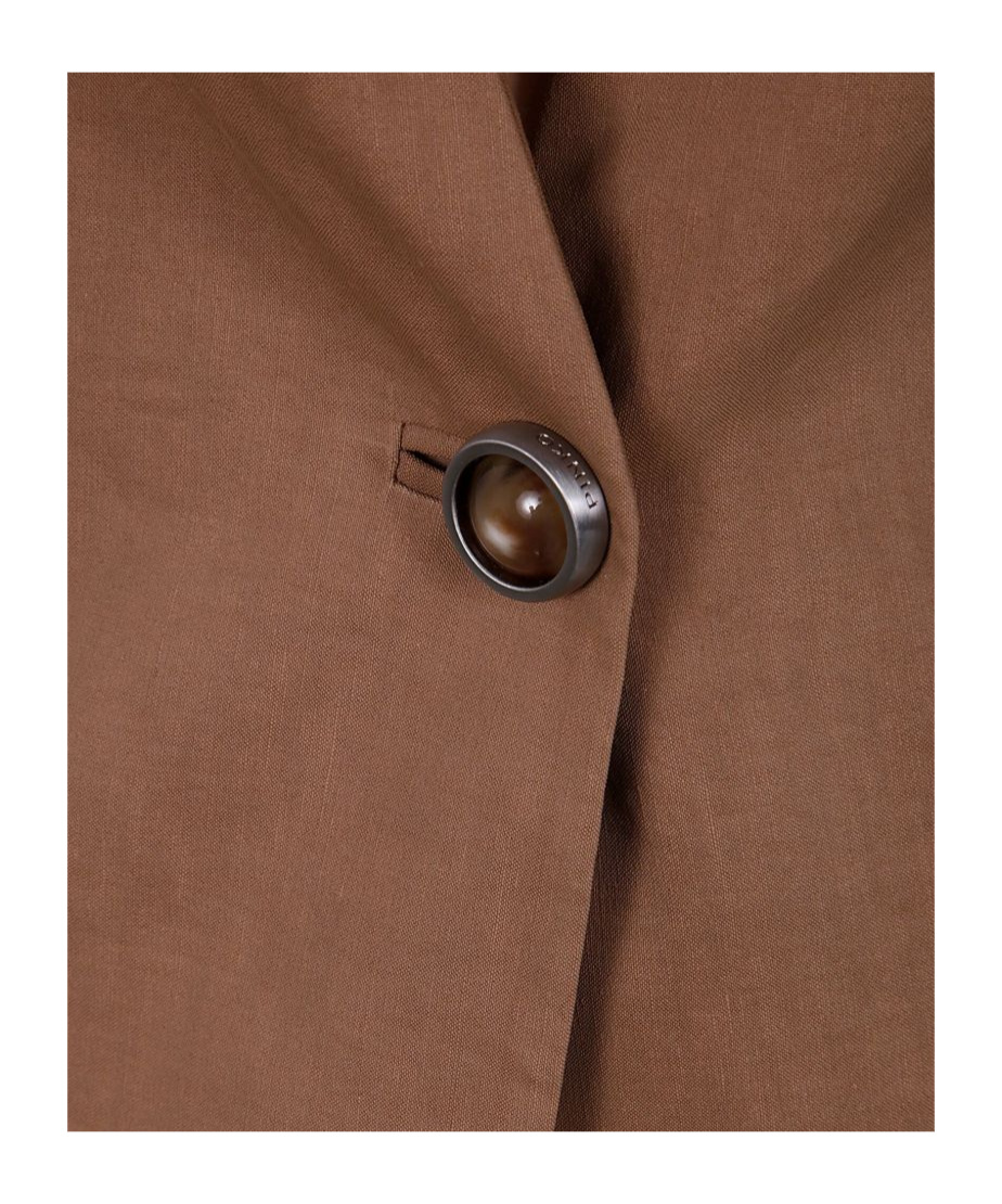 Shop Pinko Single-breasted Blazer In Brown