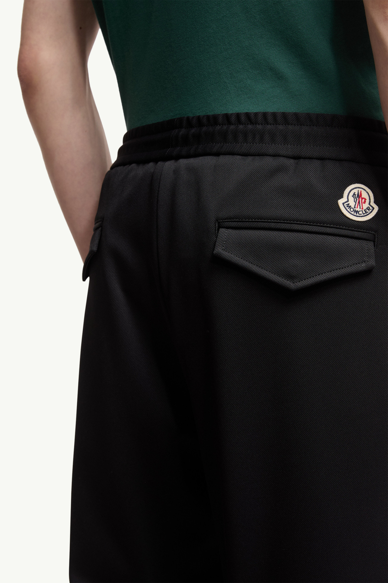 Moncler Water-repellent Jogging Pants Blue In Black