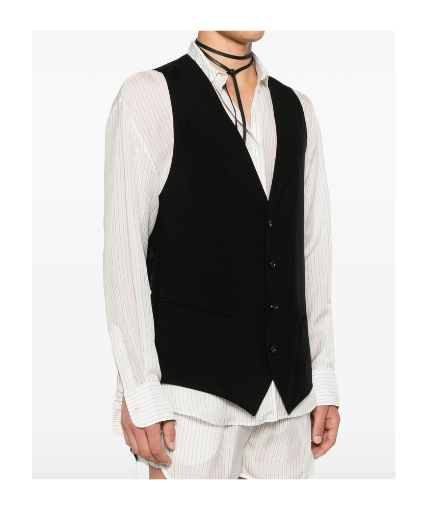 Ann Demeulemeester Martingale Weste In Black