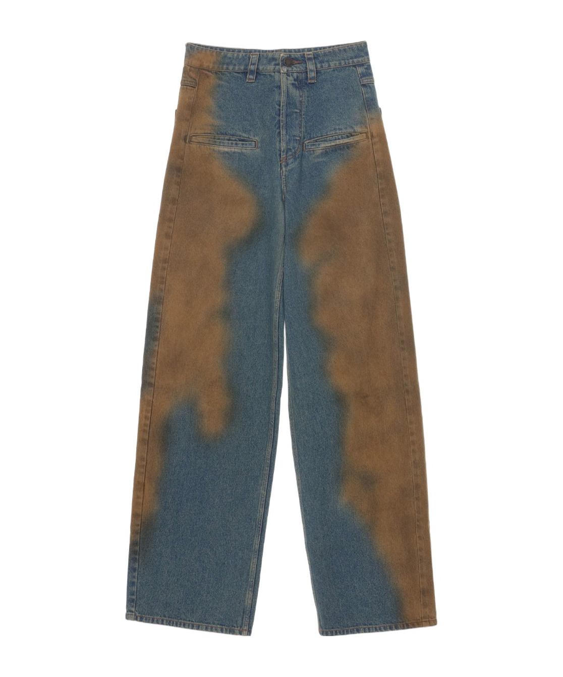 Uma Wang Belt-loop Jeans In Green