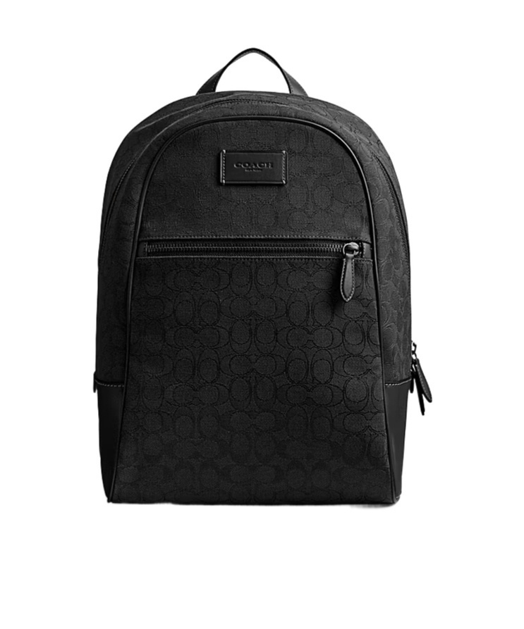 Shop Coach Theo Patterned Backpack In Black