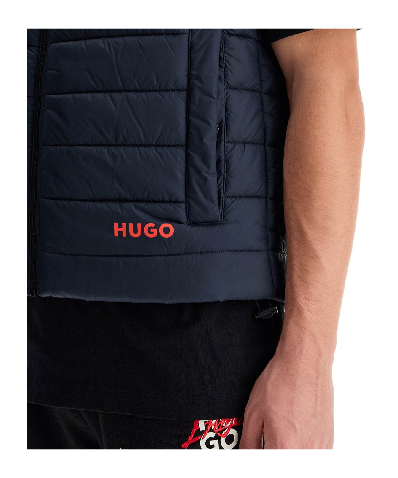 Shop Hugo Boss Brentino Zipped Gilet In Blue