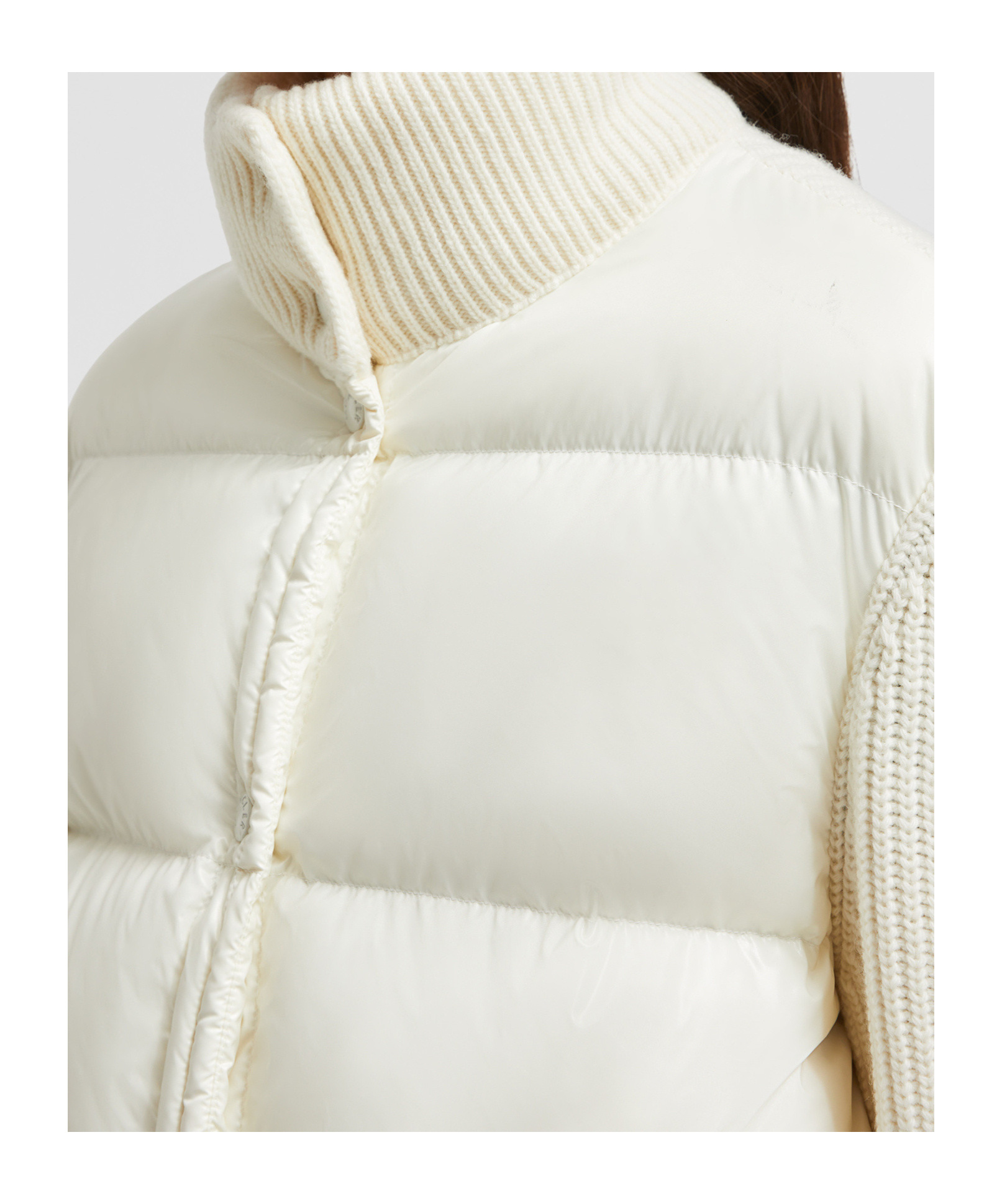 Moncler Long-sleeved Wool Cardigan In White