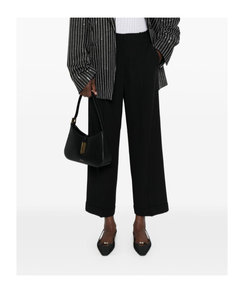Peserico Pleated Straight Trousers In Black