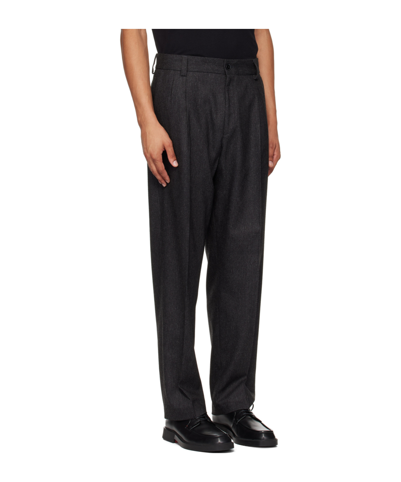 Hugo Boss Belt-loop Casual Pants In Black