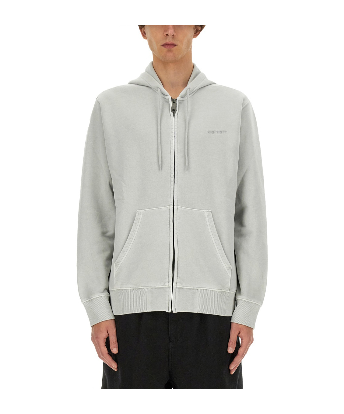 Carhartt Duster Script Zip-up Cotton Hoodie In White