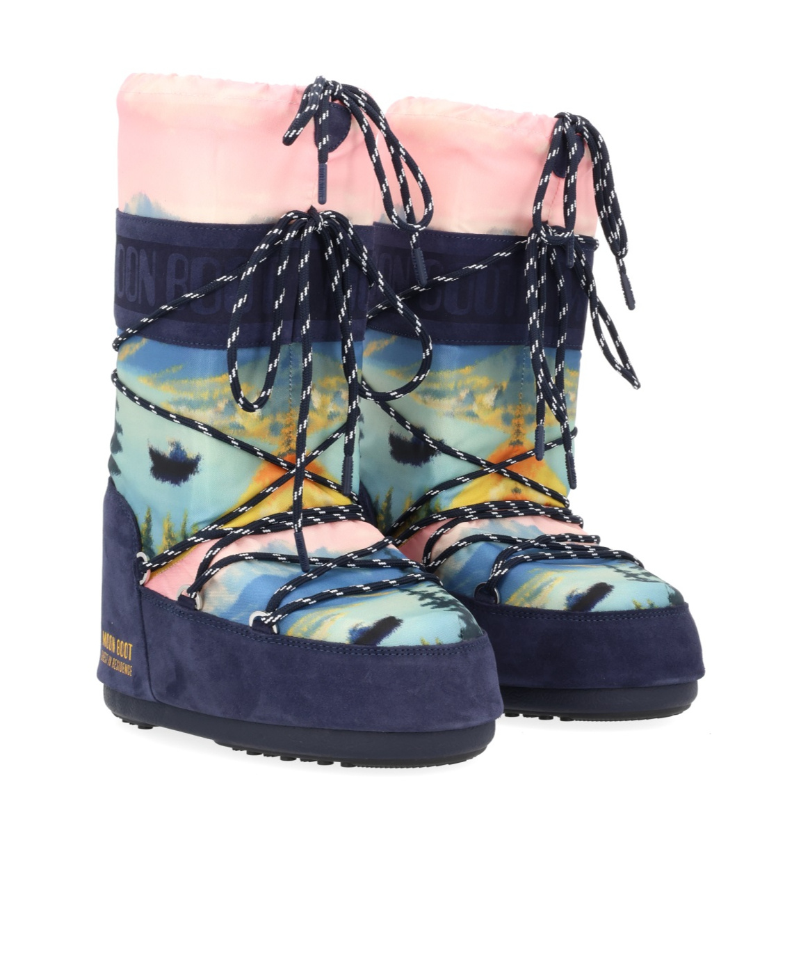 Moon Boot Lace-up Snow Boots In Multi