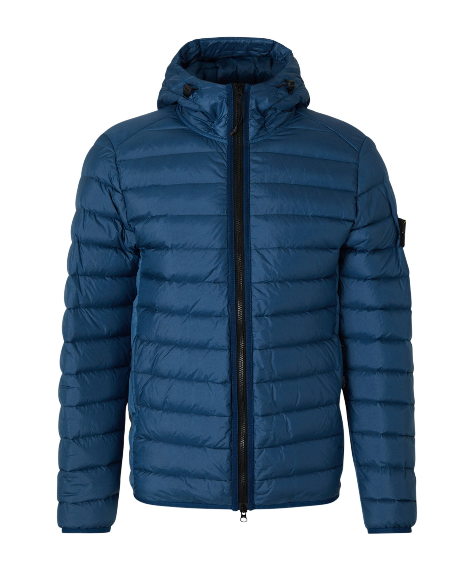 Stone Island Long-sleeved Down Jacket In Blue