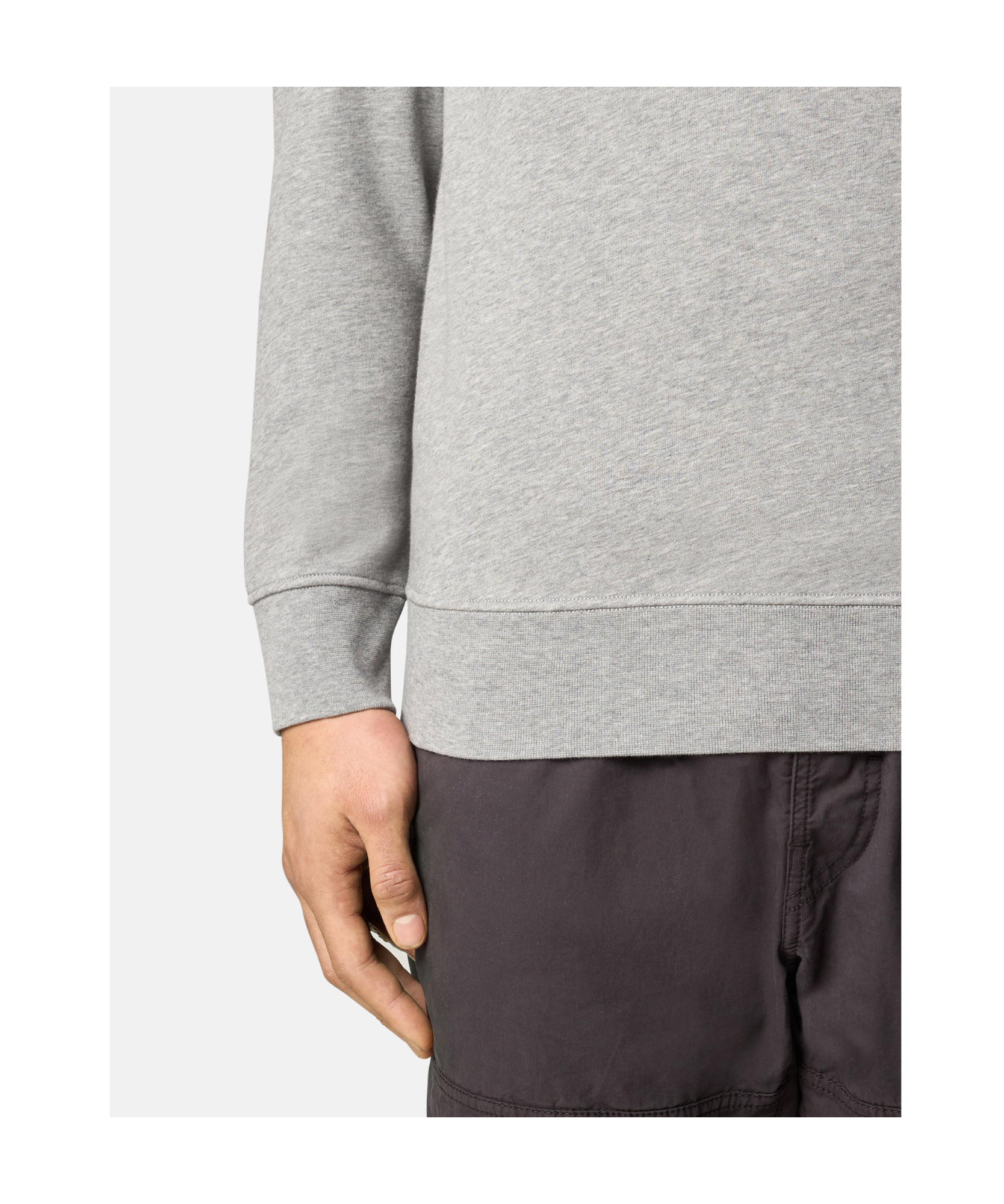 Stone Island Half-zip Sweatshirt With Patch Pockets In Dust And Gray Mixed Color
