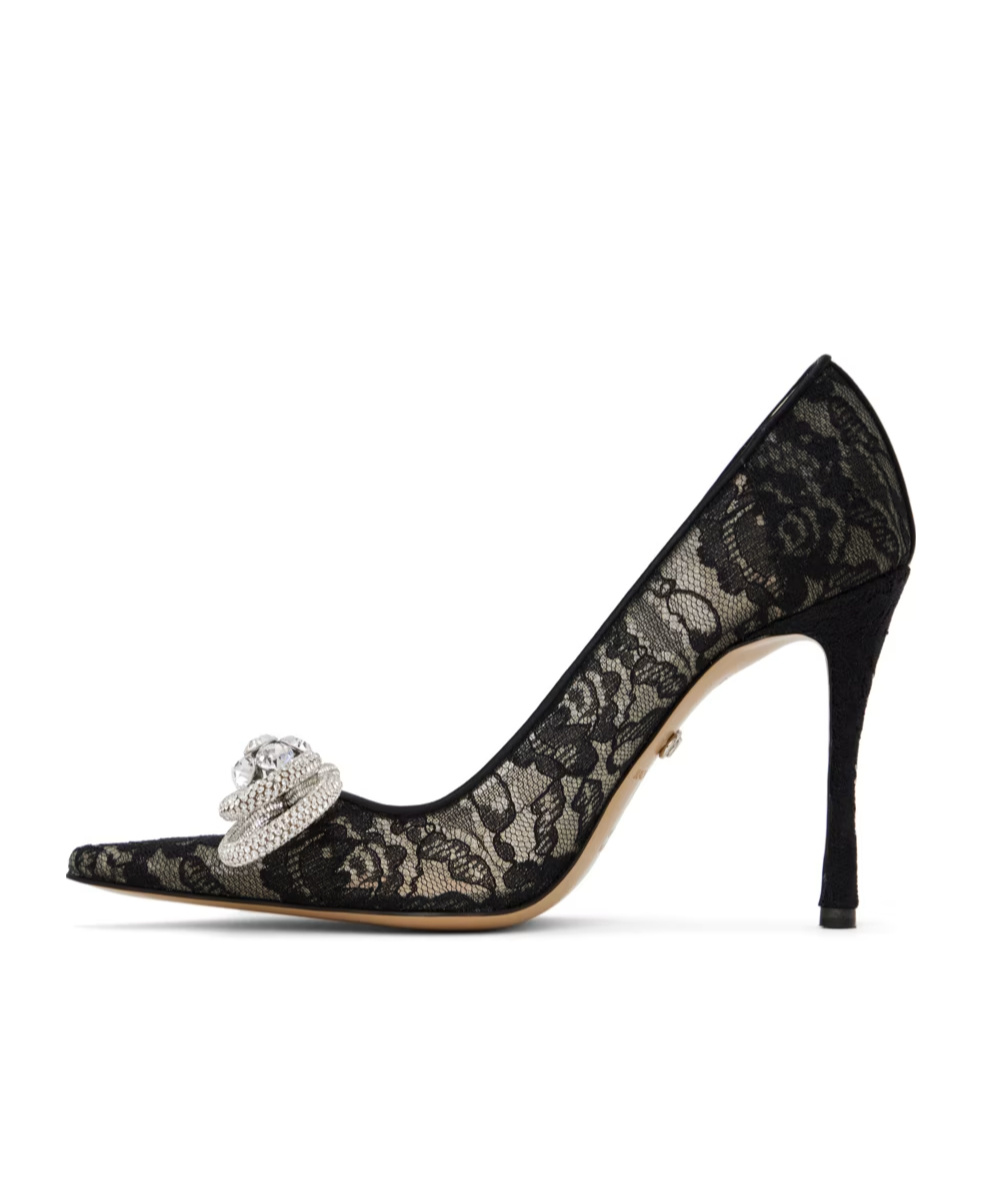 Mach&mach Double Bow High Heels In Black