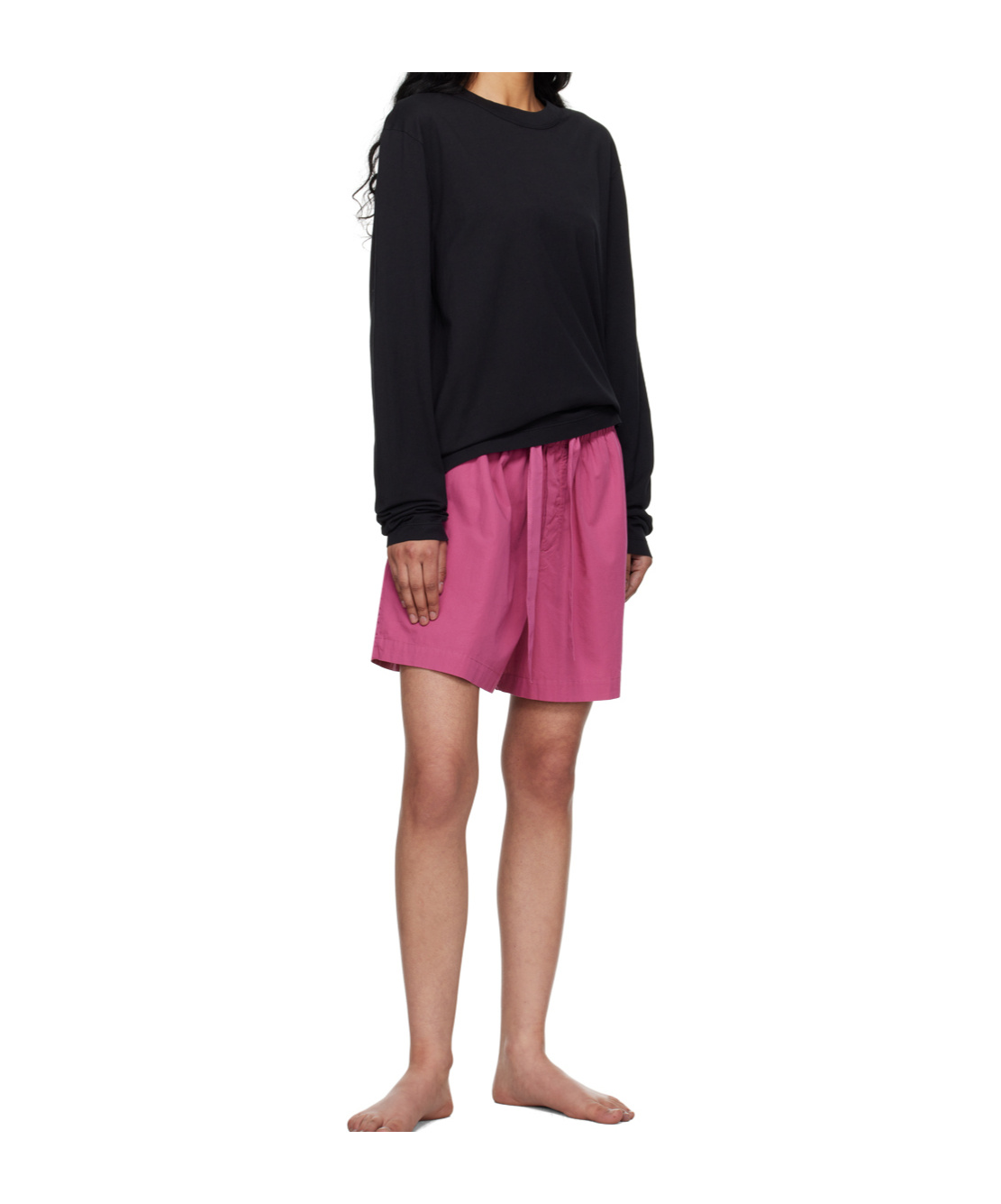 Tekla Cottom Pyjama Shorts In Purple
