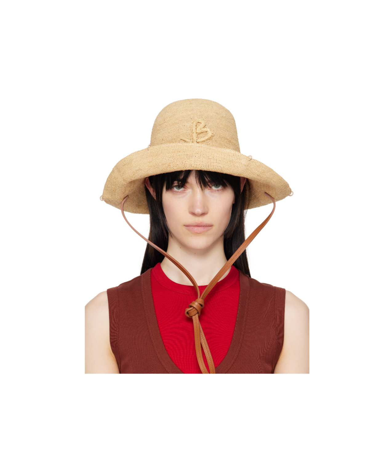 Ruslan Baginskiy The Hatbag Beach Hat In Nude