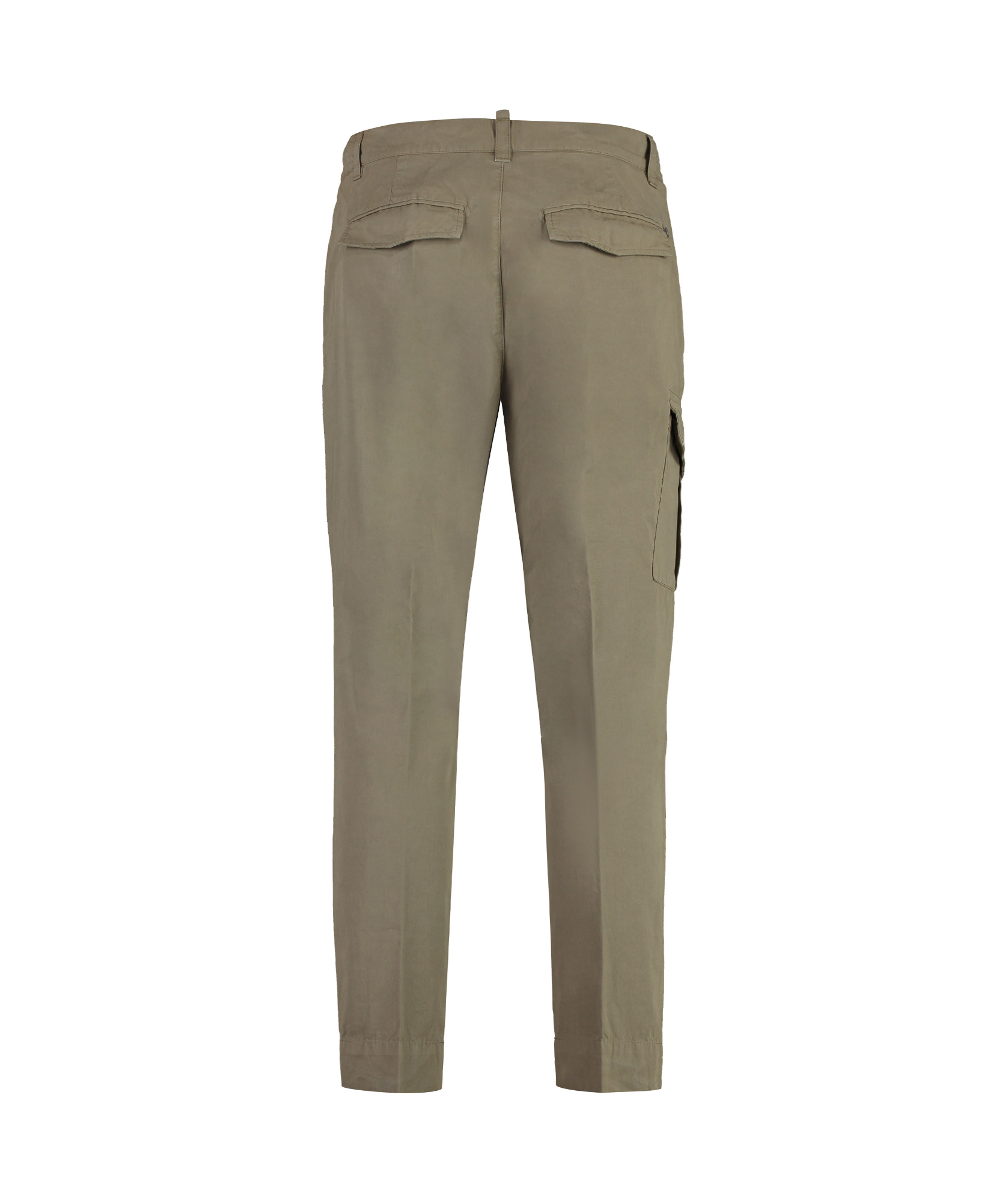 Dondup Cotton Cargo Trousers Multiple Pockets In Green