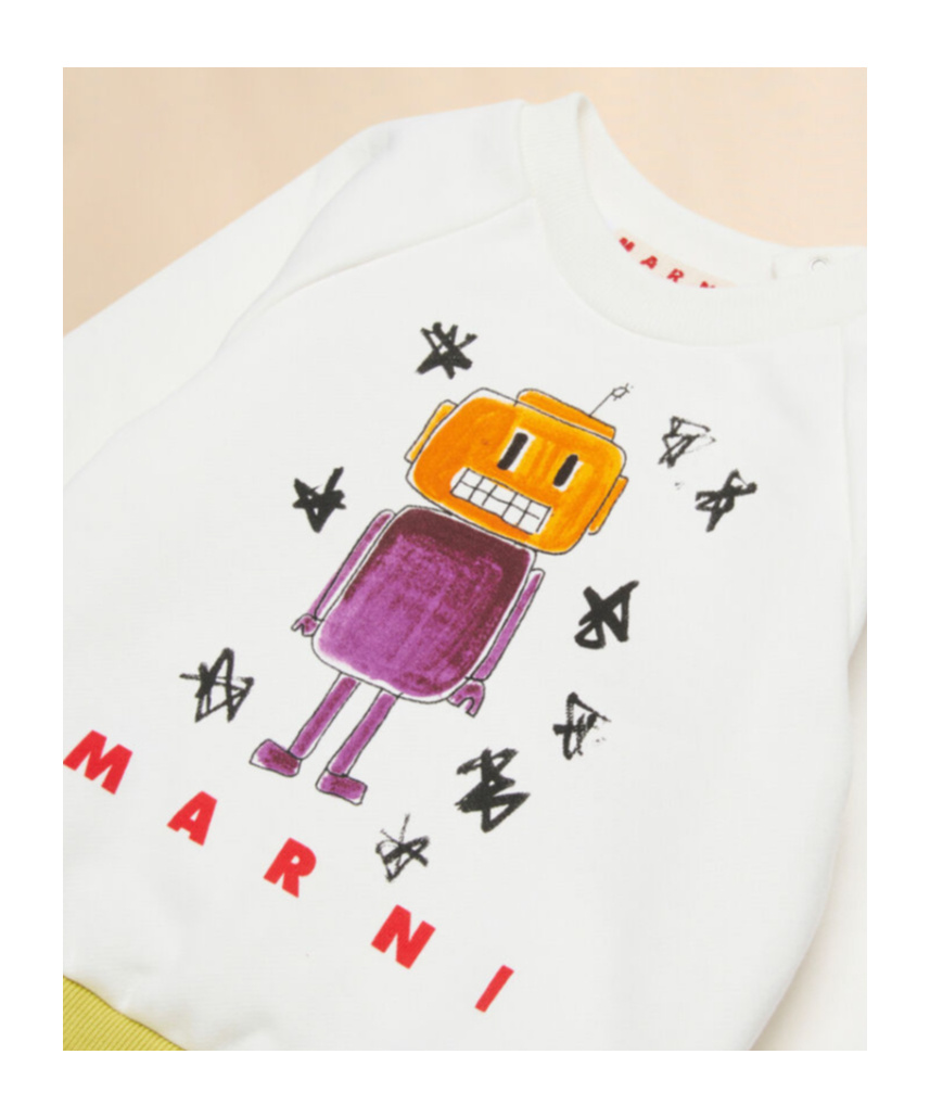 Marni Logo-print Sweatshirt In White