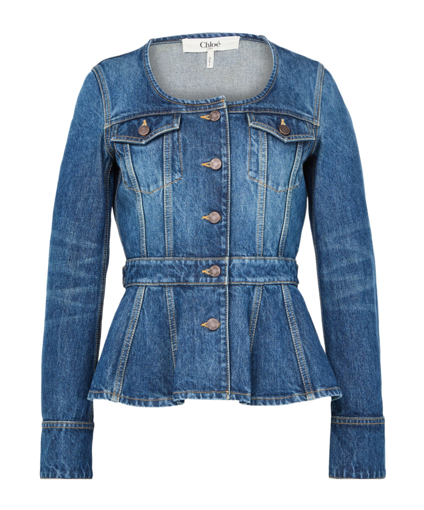 Chloé Button-down Denim Jacket In Blue