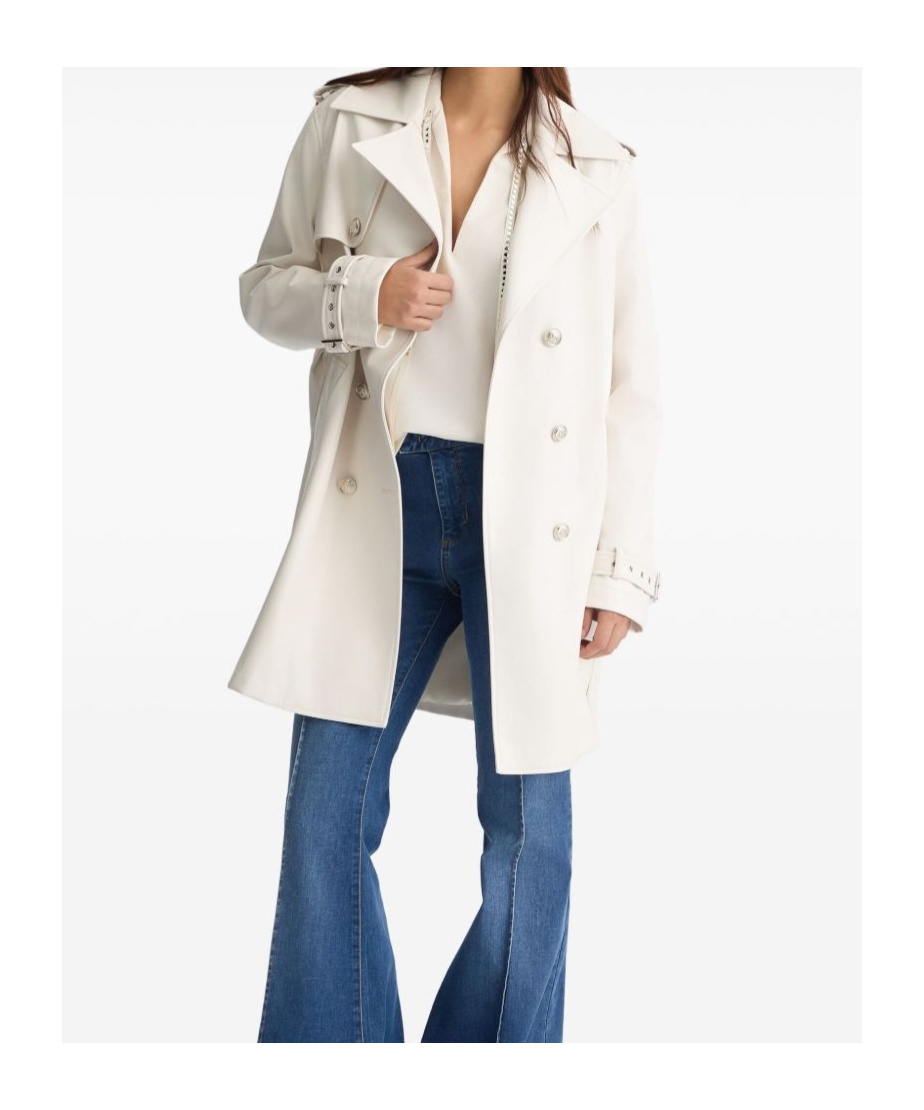 Liu •jo Liu Jo Double-breasted Trench Coat With Detachable Waist Belt