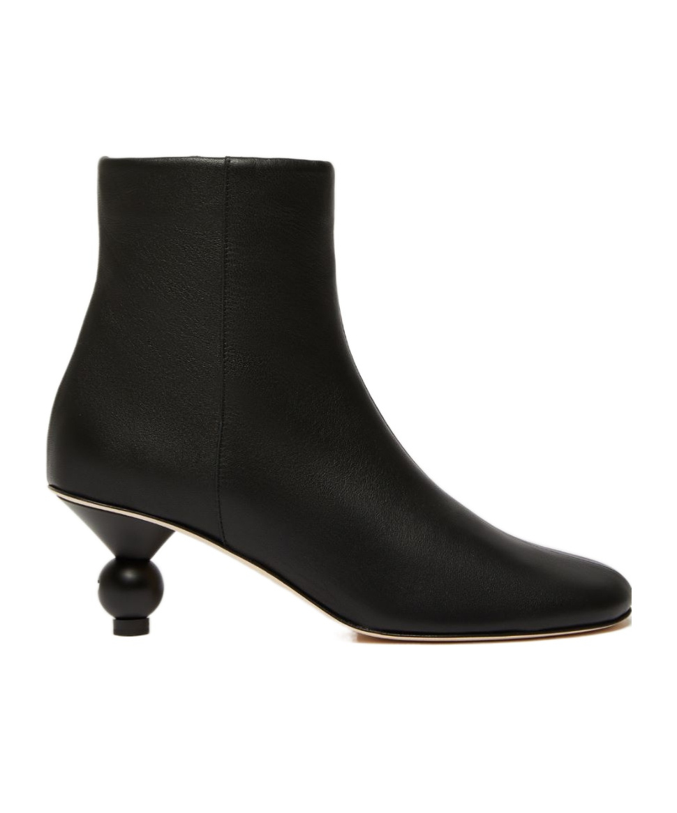 Weekend Max Mara Round-head Short Boots In Black