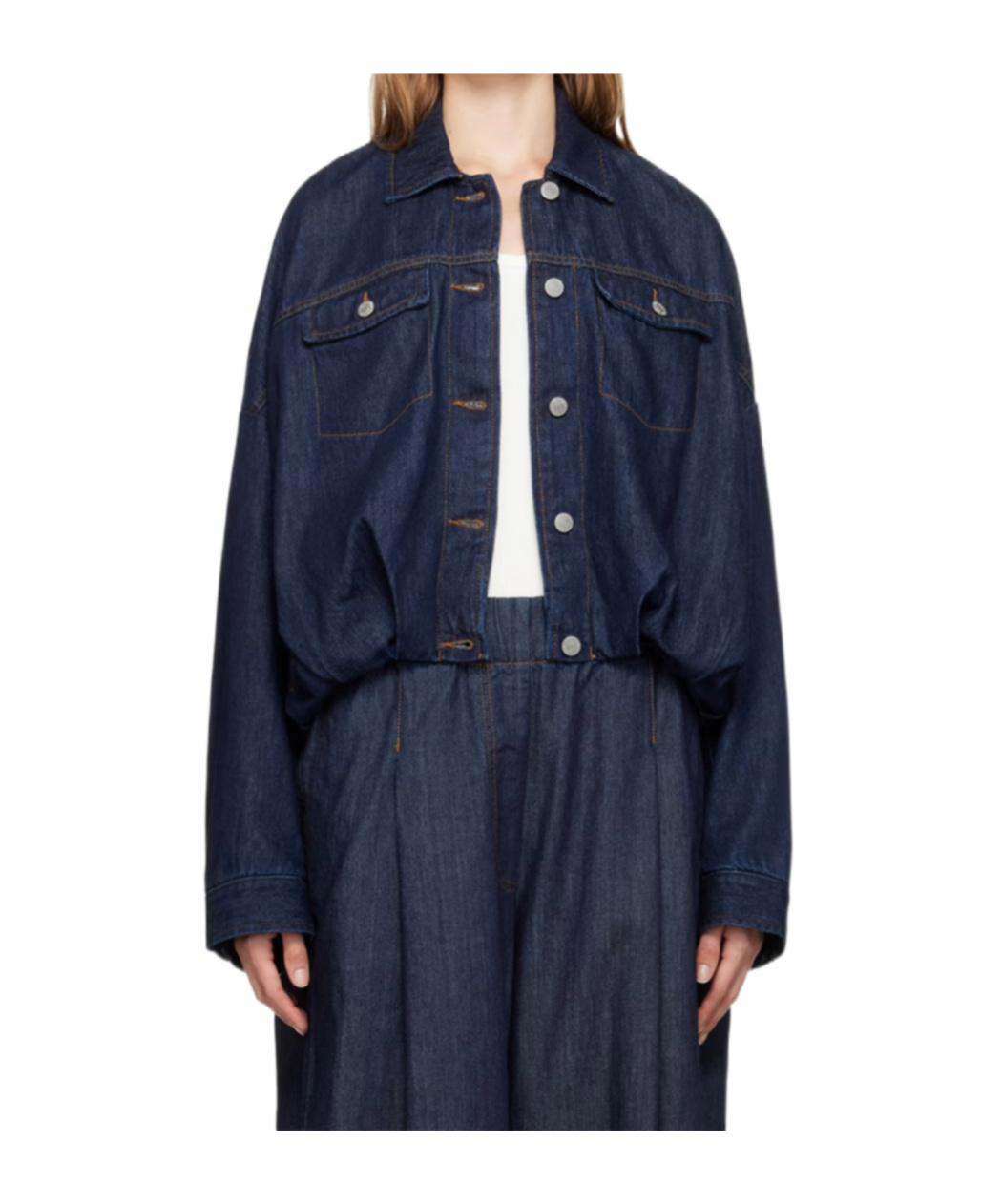 Dries Van Noten Cotton Denim Vesto Jacket In Black