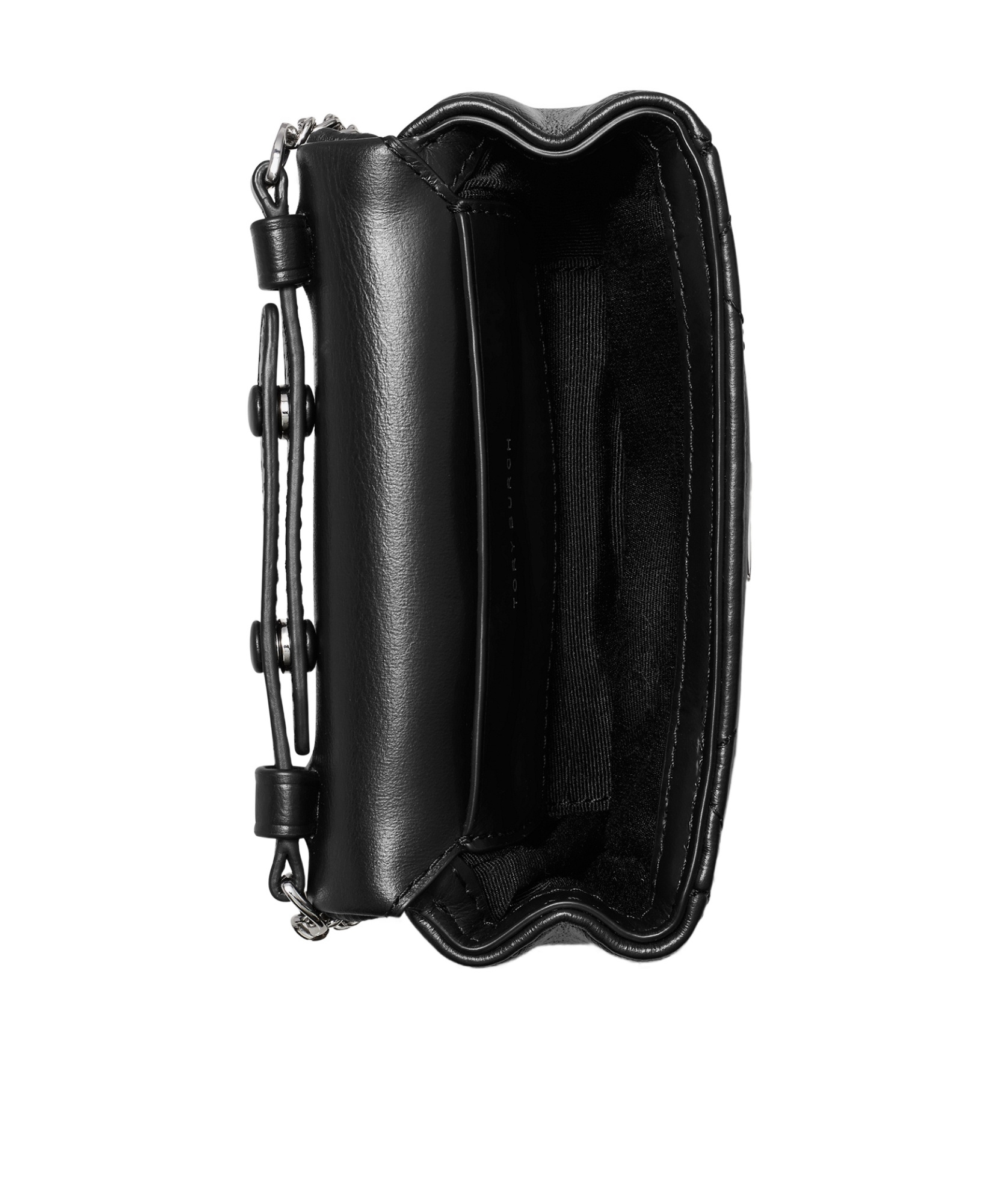 Tory Burch Kira Diamond-shaped Quilted Four-leaf Clover Mini Shoulder Bag In Black