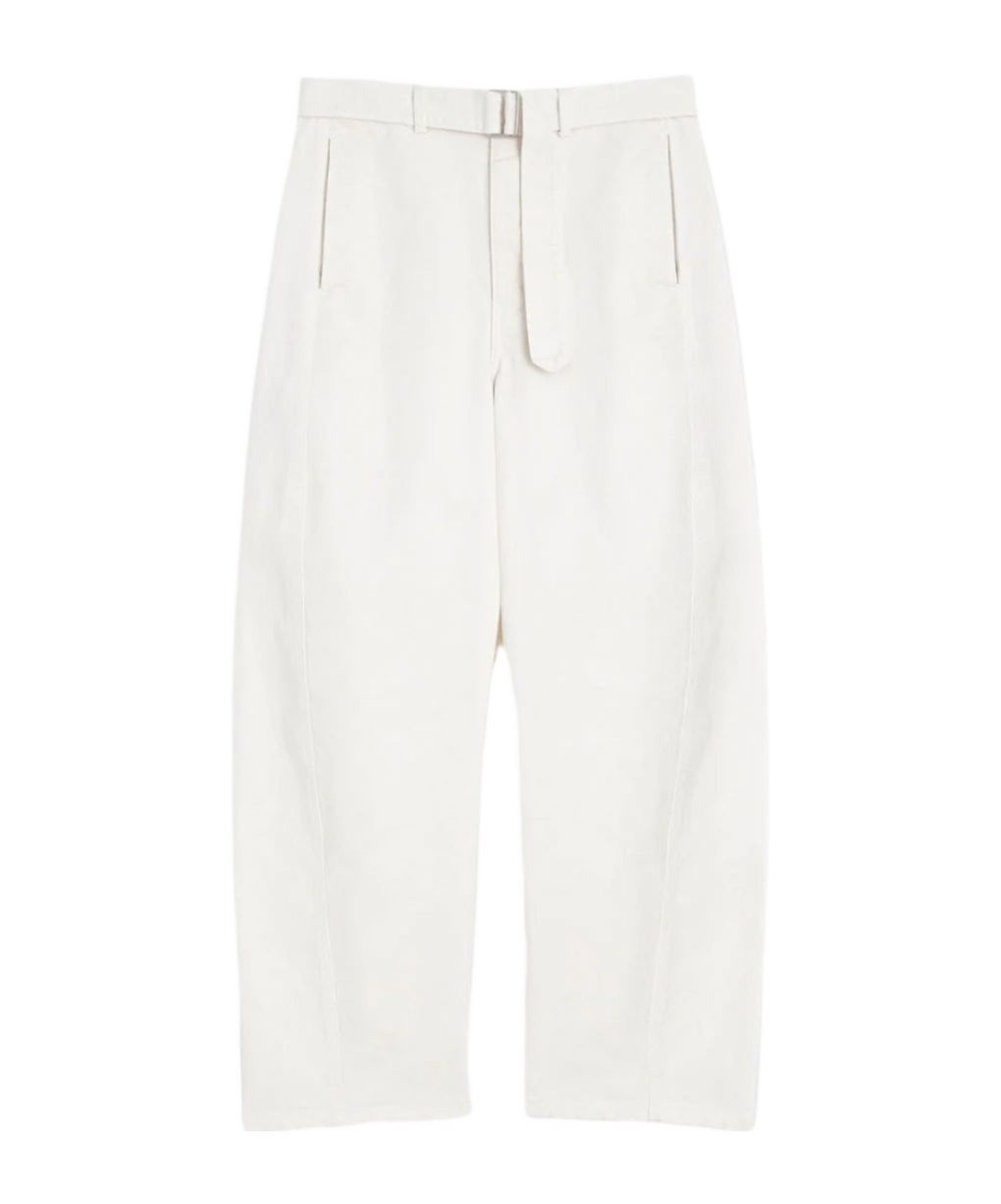 Lemaire Belt-loop Casual Pants In White