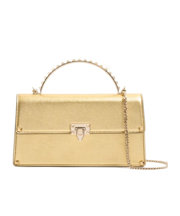 Valentino Rockstud-detailing Mini Bag In Nude