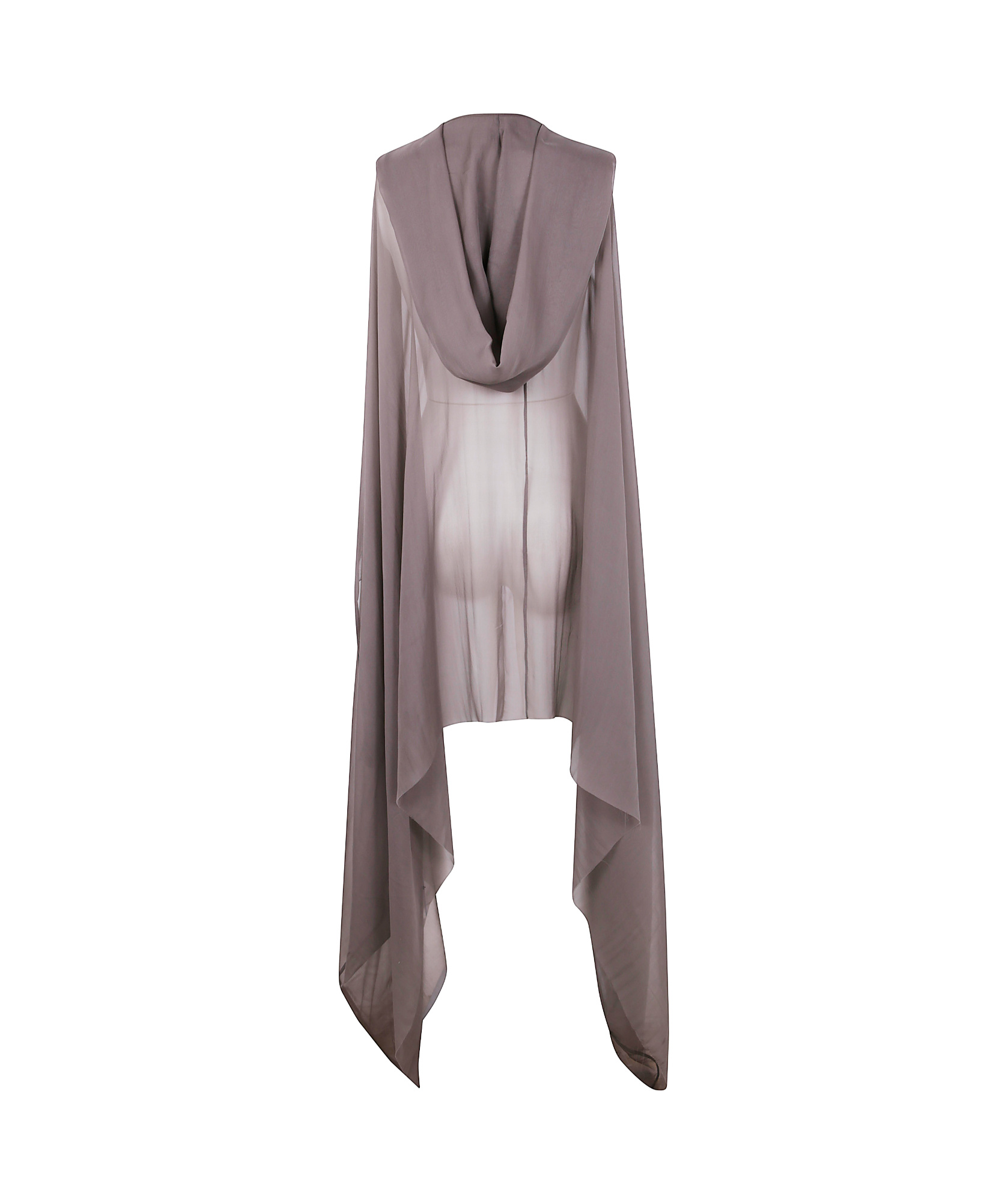 Rick Owens Women Hooded Kaftan Pullover In Gray