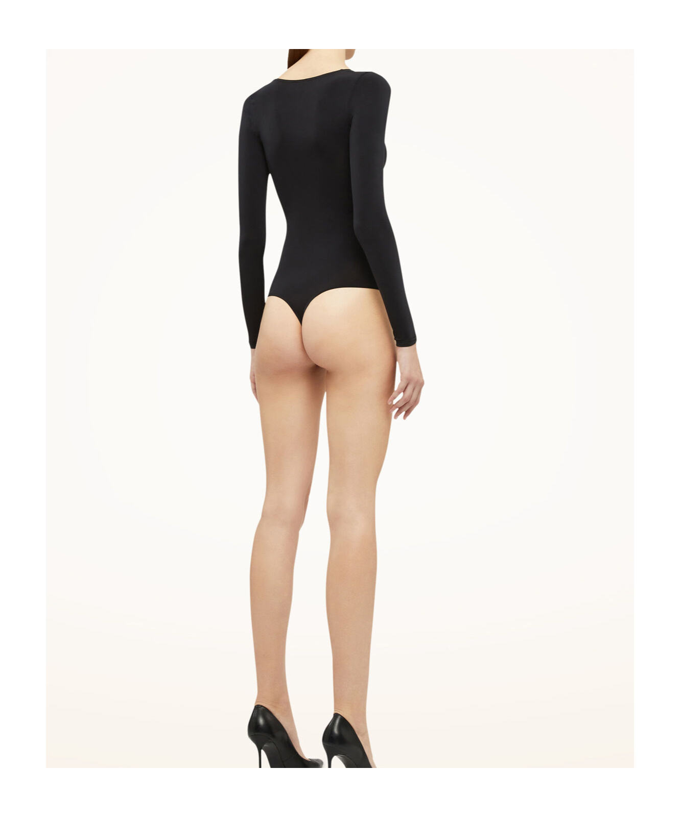 Wolford Deep V String Modal Blend Bodysuit In Black