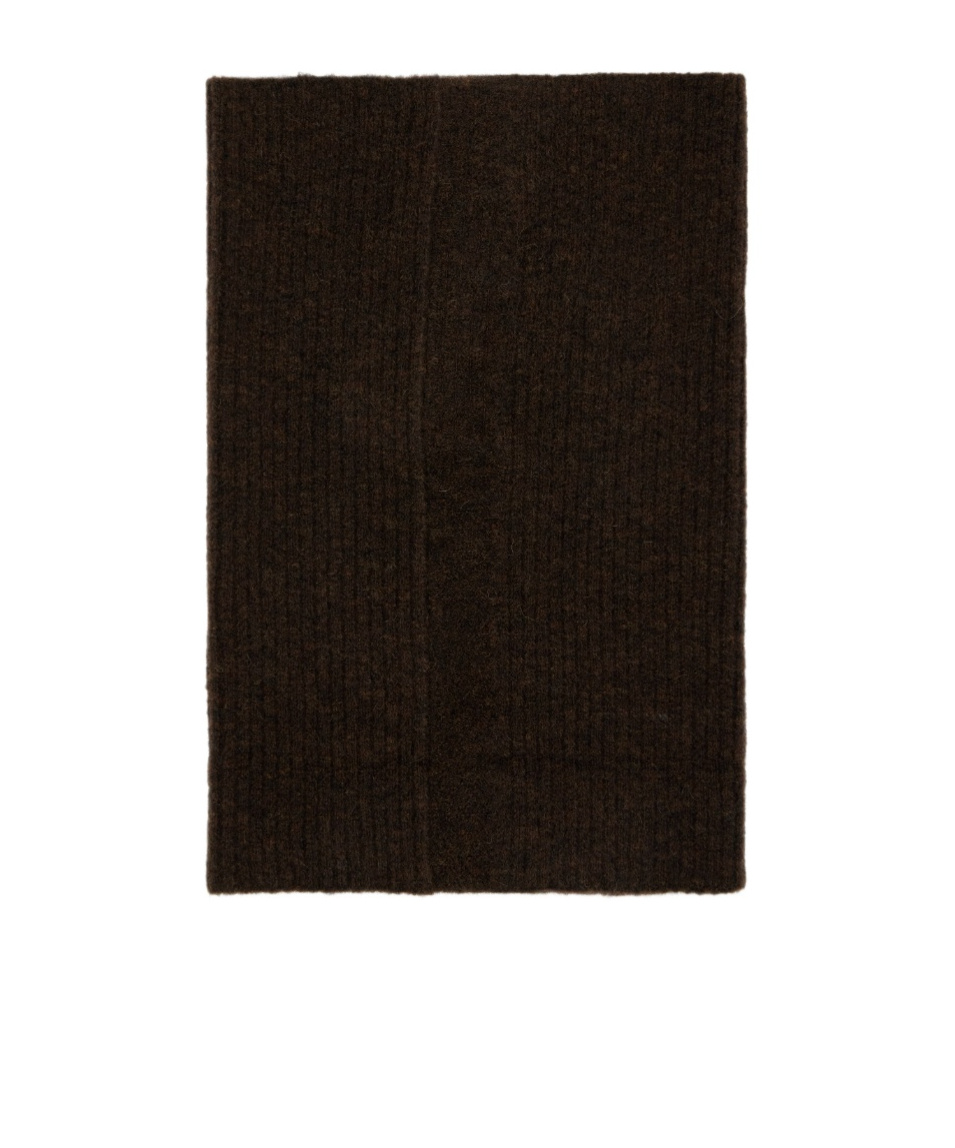 Rick Owens Brown Concordians Tube Scarf In Brown