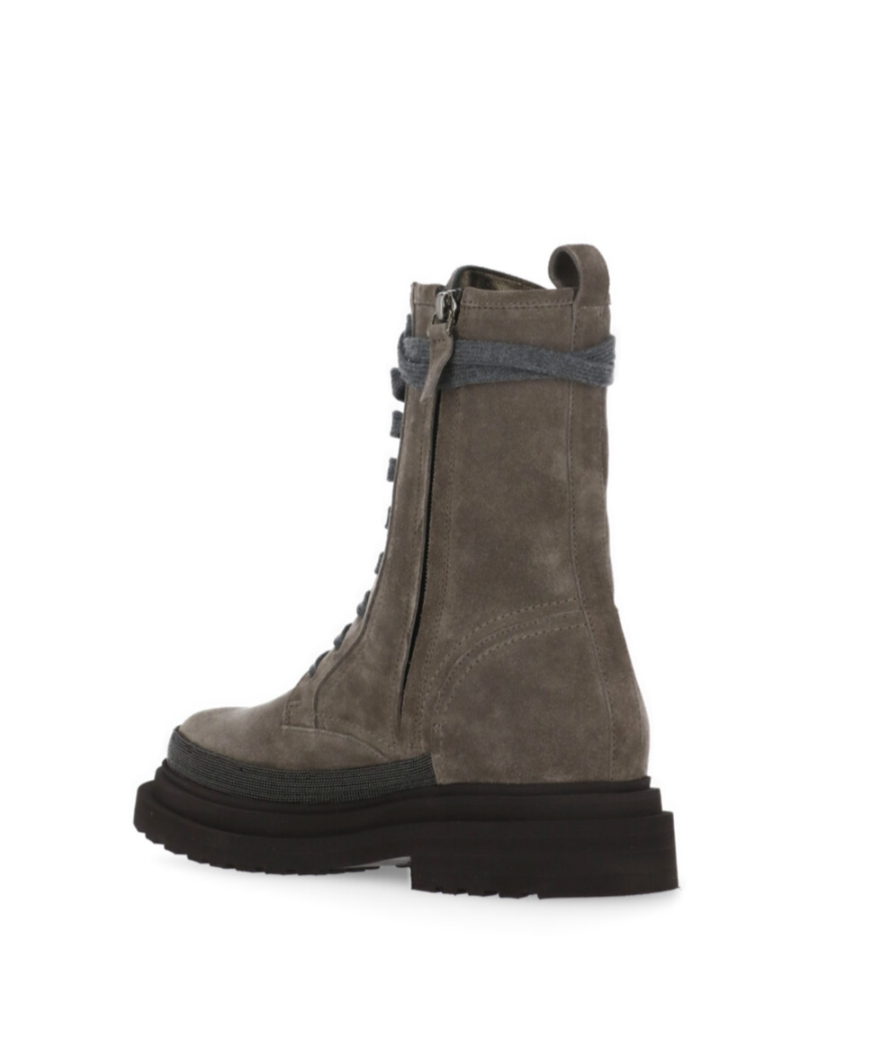 Brunello Cucinelli Round-head Short Boots In Black