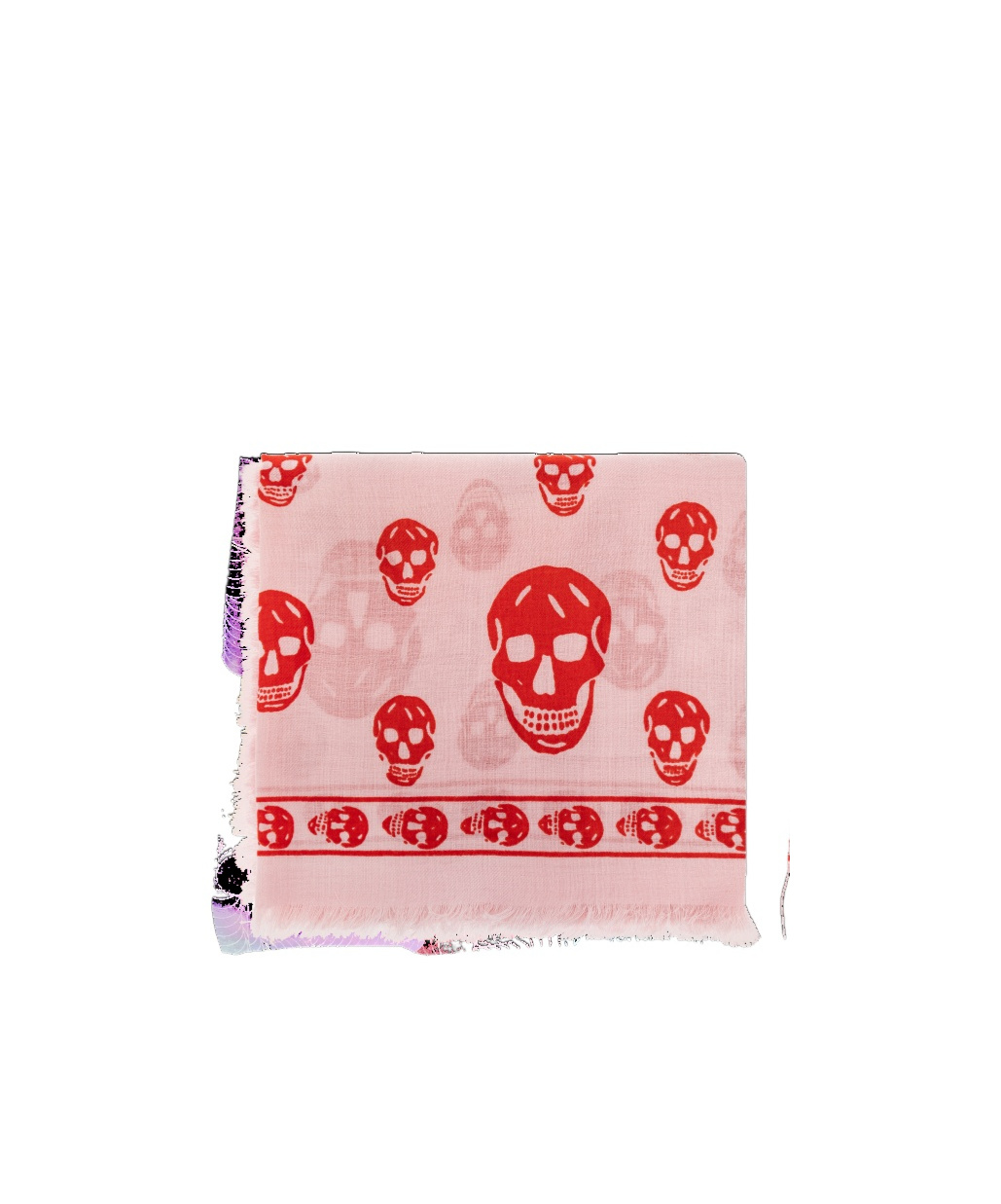 Alexander Mcqueen Skull Print Scarf In Pink